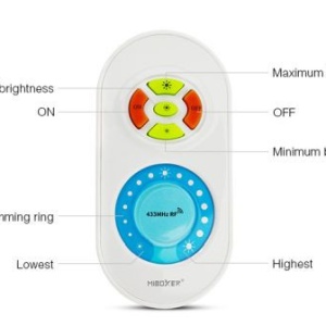 Set MiBoxer Dimmer și telecomandă RF, 12A, 12-24V - Img 2