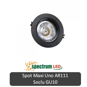SPECTRUM Spot MAXI UNO 1XAR111 GU10 ramă rotundă neagră orientabilă