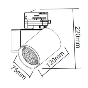 ACA Reflector interior șină LISOR 20W 3000/4000K Alb sau Negru - Img 2