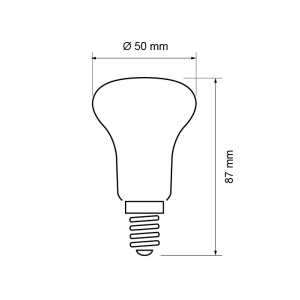 Bec cu LED Reflector R50 5W E14 alb-neutru - Img 3