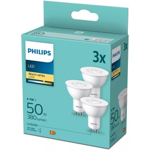 Bec LED Philips - Spot Led 3 x 4.7W GU10 alb-cald - Img 3