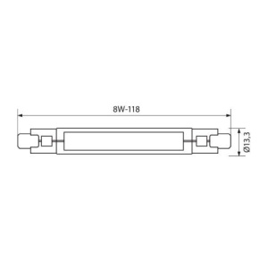 Bec LED Vivalux -8W R7S 3000/4000K - Img 3