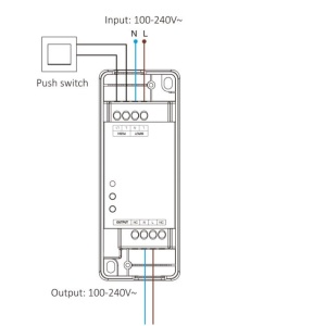 Dimmer Triac RF + Push Dimmer 230V, 500W - Img 2