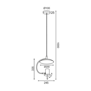Lampa suspendata ZM931P25B 1xGu10 - Img 2