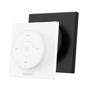 MiBoxer Telecomandă rotundă K2 Monocolor/CCT Perete 1 zonă RF Alb sau Negru - Img 2