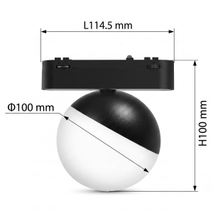 OMNILED GLOB Proiector șina magnetică ultra slim XT 10W 3000K Negru - Img 2