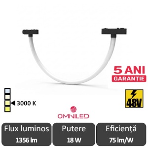 OMNILED NEON Corp iluminat șina magnetică ultra slim XT 18W 3000K Negru