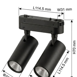 OMNILED SPOT Proiector dublu șina magnetică ultra slim XT 10W 3000K Negru - Img 2