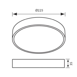 Dimensiuni Dars led 24W