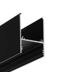Profil LED aparent COMBO30-01, negru, lungime 2m