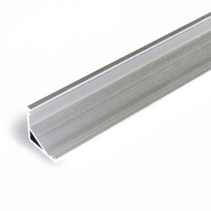 Profil LED de colț CABI 12, aluminiu neanodizat, lungime 2m