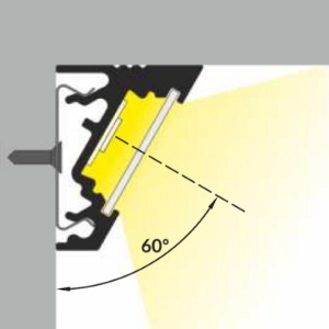 Profil LED de colț CORNER 10, aluminiu neanodizat, lungime 2m - Img 5