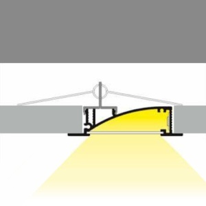 Profil LED încastrat FLAT 8, negru, lungime 2m - Img 5