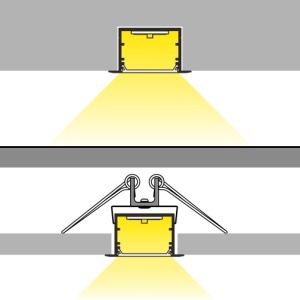 Profil LED încastrat VARIO 30-07, negru, lungime 2m - Img 3