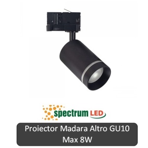 SPECTRUM Spot Madara Altro Ring Rotund Alb sau Negru 1XGU10