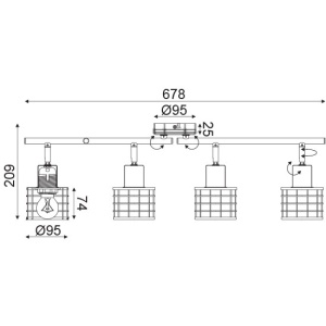 CORP ILUMINAT ACA LIGHTING GN734CAW METAL ALB ANTICHIZAT E27