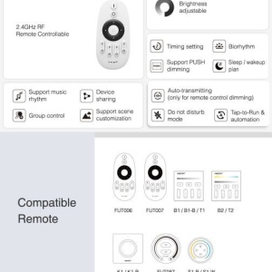 Sursă 150W 24V IP67 și Controler Smart Monocolor MiBoxer WIFI/BLUETOOTH/RF - Img 2