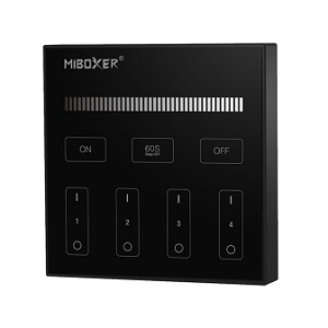Telecomanda MiBoxer Monocolor Smart Perete 4 zone RF Alb sau Negru - Img 2