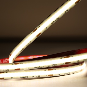 Bandă LED flexibilă COB premium 5W/m 320led/m CRI90 24V - Img 4