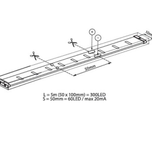 Bandă LED flexibilă - Vivalux Mega LED SMD5050 14,4W/m 12V rolă 5m alb-rece - Img 2