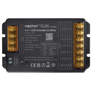 Controler MiBoxer Power 5 în 1 monocolor/CCT/RGB/RGBW/RGB+CCT RF, 30A, 12-24V