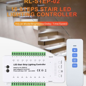 Controler Smart Iluminat Scări 16 Trepte cu telecomandă și 2 senzori - Img 8