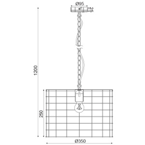 CORP SUSPENDAT ACA LIGHTING GN731PLAW METAL ALB ANTICHIZAT E27