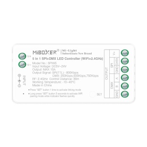 MiBoxer Controler Digital Smart 5 în 1 SPI/DMX WIFI +2.4GH