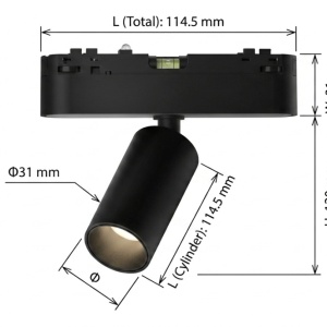 OMNILED SPOT Proiector șina magnetică ultra slim XT 7W 3000K Negru - Img 2