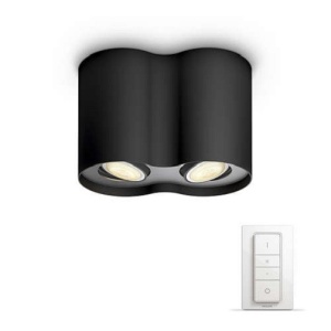 Philips - Spot aplicat HUE Pillar Negru 2x5.5W LED
