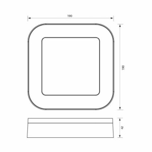 Plafonieră LED Vivalux DOLCE 15W Pătrat Alb sau Negru alb-neutru IP65 - Img 3