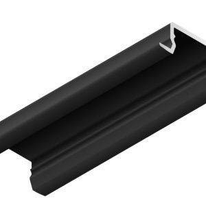 Profil aluminiu încastrat BASELYTE-10 LOW-IN, negru, lungime 2m