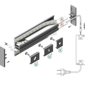 Profil LED aparent BACK 10, alb, lungime 2m - Img 2