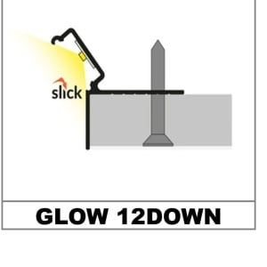 Profil LED aparent GLOW12 DOWN, alb, lungime 2m - Img 2