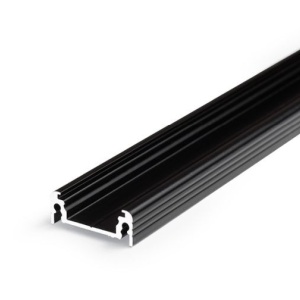 Profil LED aparent SURFACE 14, negru, lungime 2m