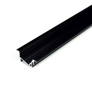 Profil LED încastrat DIAGONAL 14, negru, lungime 2m