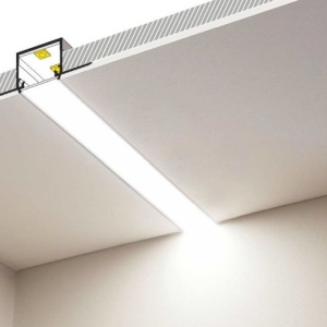 Profil LED încastrat LINEA-IN20 Trimless, aluminiu neanodizat, lungime 2m - Img 5