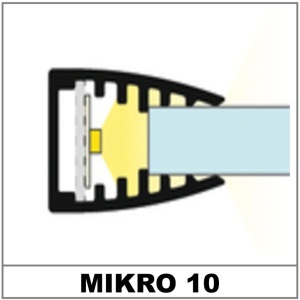 Profil LED pentru sticlă MIKRO10, aluminiu anodizat, lungime 2m - Img 4