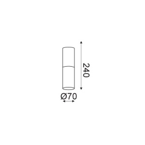 CORP ILUMINAT ACA LIGHTING V372581CCW METAL ALB LUT GRI GU10