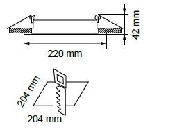 Ultralux Panou Led 24W Alb-Neutru LPSB2202442 - Img 2