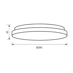 Vivalux KENA Plafonieră Led 12W 4000K cu senzor microunde IP44 - Img 2