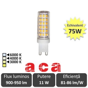 Bec Aca Lighting LED 11W G9 alb-cald/neutru sau rece