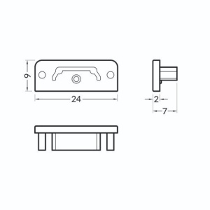 Element capăt profil LED Surface14 -set 2buc - Img 3