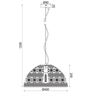 CORP SUSPENDAT ACA LIGHTING GN799401PB METAL NEGRU E27