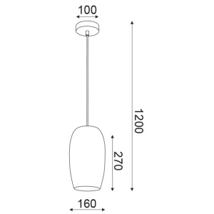 CORP SUSPENDAT ACA LIGHTING V371141PS METAL NICHEL E27