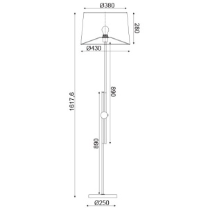 LAMPADAR ACA LIGHTING ML306421FB METAL BRONZ SATINAT TEXTIL ALB E27