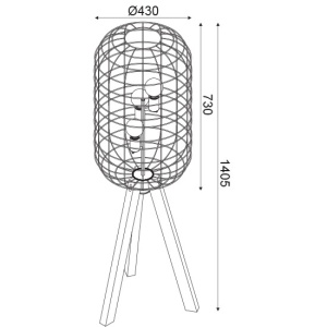 CORP ILUMINAT ACA LIGHTING OD90983F METAL, NEGRU, LEMN, NATUR, E27