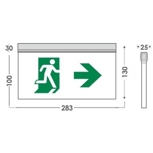 MLD-28s/g/90 - Corp de iluminat de urgenta cu LED, autonomie 90 min - Img 2