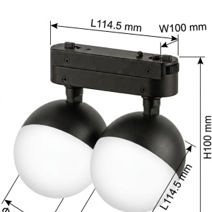 OMNILED GLOB Proiector șina magnetică ultra slim XT 10W 3000K Negru - Img 2
