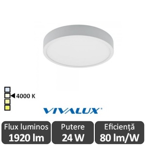 Plafonieră LED Vivalux DARS LED 24W alb-neutru IP44